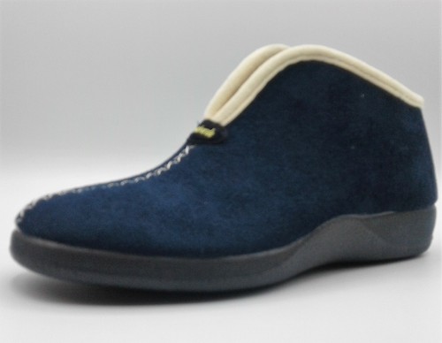 Slippers - Ladies - DeValverde 9709/9109 Marino (Navy) - Picture 3 of 4