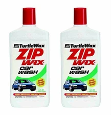 (LOT 2) Turtle Wax T-75 Zip Wax Car Wash SUPER DUDSING ACTION 16 oz (1 PINT) Ea