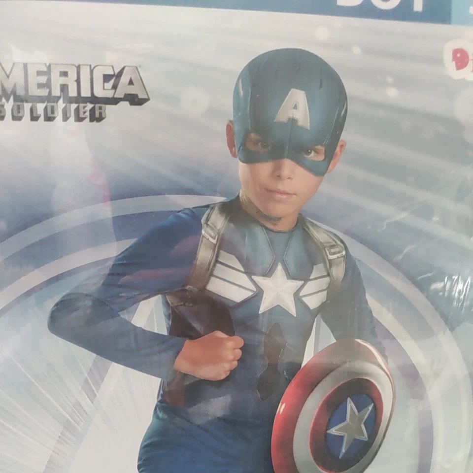 Marvel Capitán América El Soldado de Invierno Disfraz, Niños, S 6 Body Máscara Nuevo Foto 2 de 4
