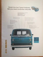 119 VINTAGE Oct 1965 Original 1966 GMC Handi-Van Color Advertisement