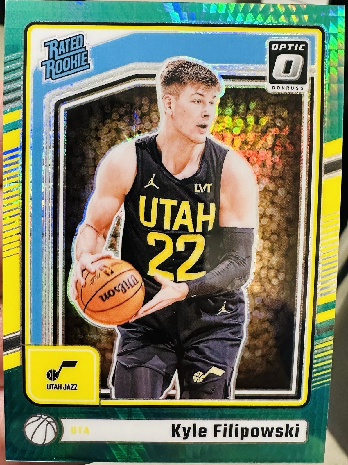 2024-25 Panini Donruss Optic Rated Rookie Kyle Filipowski #300 Hyper Green /249