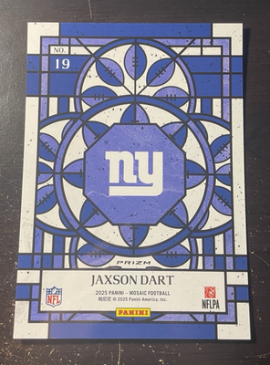 2025 Panini Mosaic OVERSIZED Stained Glass Jaxson Dart #19 ROOKIE