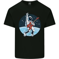 Camiseta de algodón ligero Space Rock Funny Astronaut Guitarrista Guitarrista para hombre