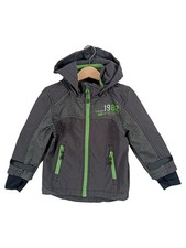s.Oliver Kinder Outdoorjacke Softshell Gr. 92/98 Grau Grün Kapuze