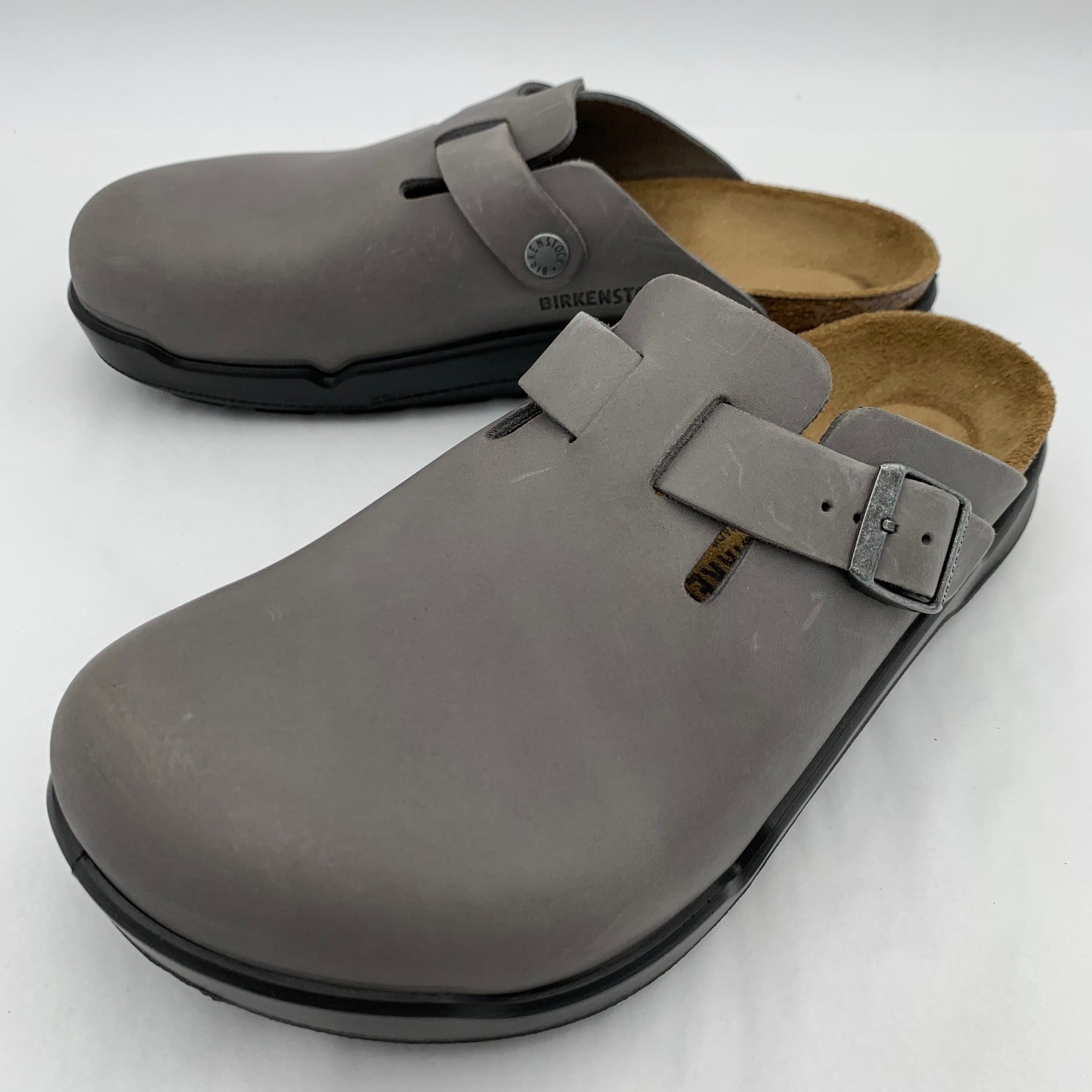 Birkenstock New w/o Box Boston Crosstown Iron Oiled Leather Regular 1030392 image 3