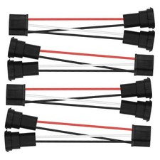 4Pcs H4 9003 Female to H9 H11 Male Socket Adapter Connector One-to-Two