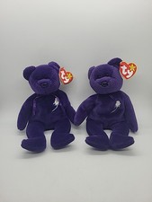 Retired Ty Beanie Baby "Princess" Diana Bear Plush Total Of Two Bears