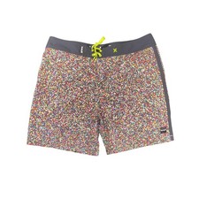 Hurley Board Shorts Mens 38 Black Multicolor Pixel Swim Trunks Surf Beach