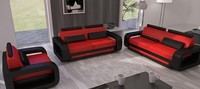 Sofagarnitur Sofa Couch Polster Leder Couchen Sofas 3+2+1 Davos Set Garnitur Neu
