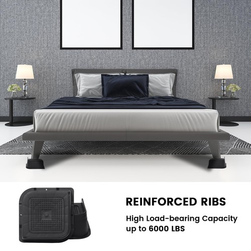 MYMULIKE Bed Risers Heavy Duty Oversized Furniture Risers Support Up to 6000 ... - Picture 4 of 8