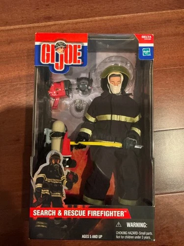 G I Joe 2001 Hasbro 12 Inch Search Rescue Firefighter Action Figure 81575 Sealed