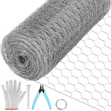 Floral Chicken Wire for Craft, 15.7 Inch x 75 FT Lightweight Galvanized Hexag... 0.71 per foot