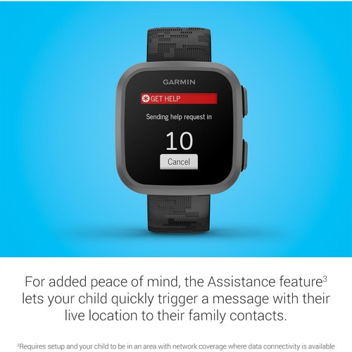 Garmin Bounce Kids Smartwatch, Black Camo +Converter Adapter +2 Yr Warranty Kit - Zdjęcie 8 z 11