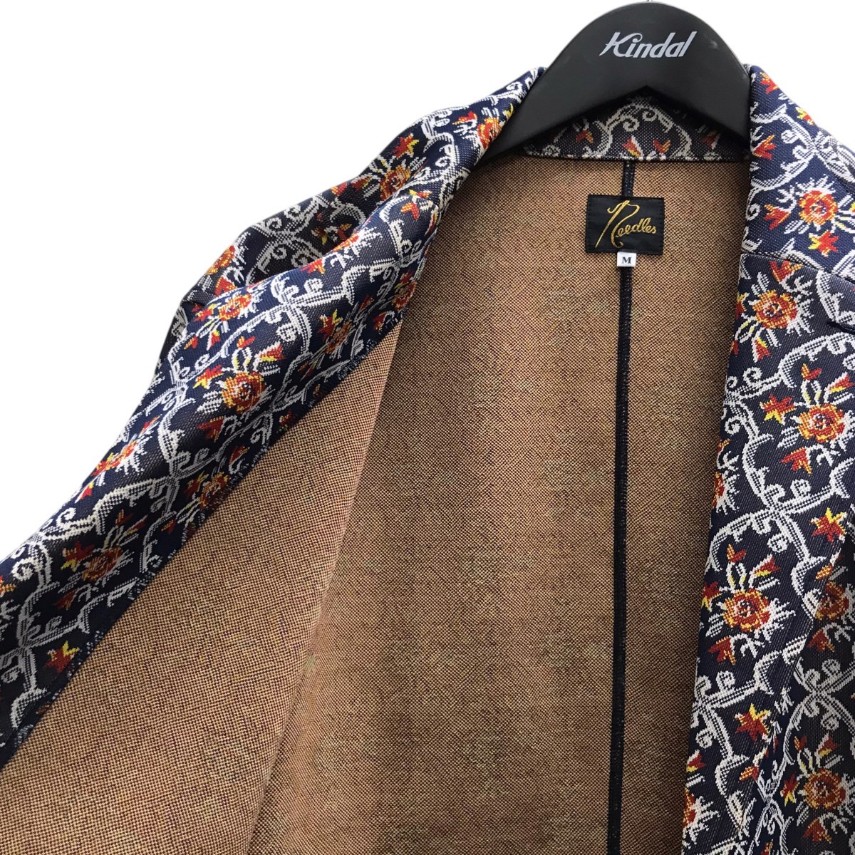 Needles Allover pattern tailored jacket Gray x Or… - image 3