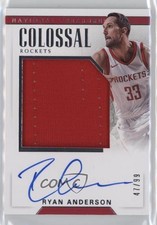 2017-18 Panini National Treasures Colossal Jersey 47/99 Ryan Anderson Auto 09q5