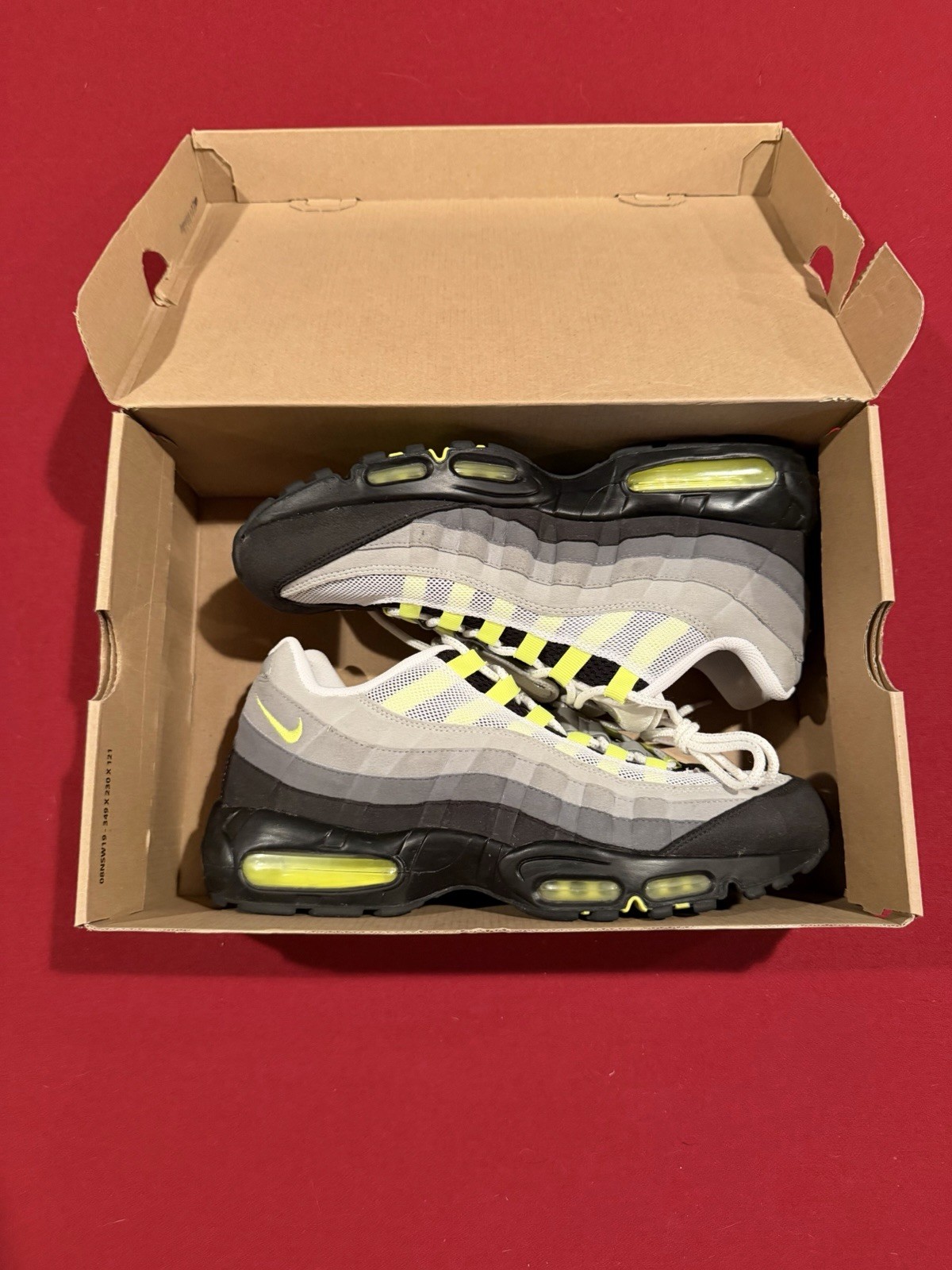 2010 Nike Air Max 95 Neon OG Size 12 Volt Grey 609048-072 Rare AM95 image 6