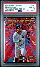 2025 Topps Chrome - Aaron Judge Power Players Red Refractor /5 - PSA 10