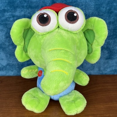 Dibo The Gift Dragon ELO Elephant Plush 10  Green Retired Rare - Adorable!