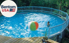 24-Inch White Economy Resin Above-Ground Pool Fence Base Kit a - 8 Sections