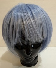 Blue Short Bob Wig w Bangs Short Straight Blue Wig for Women