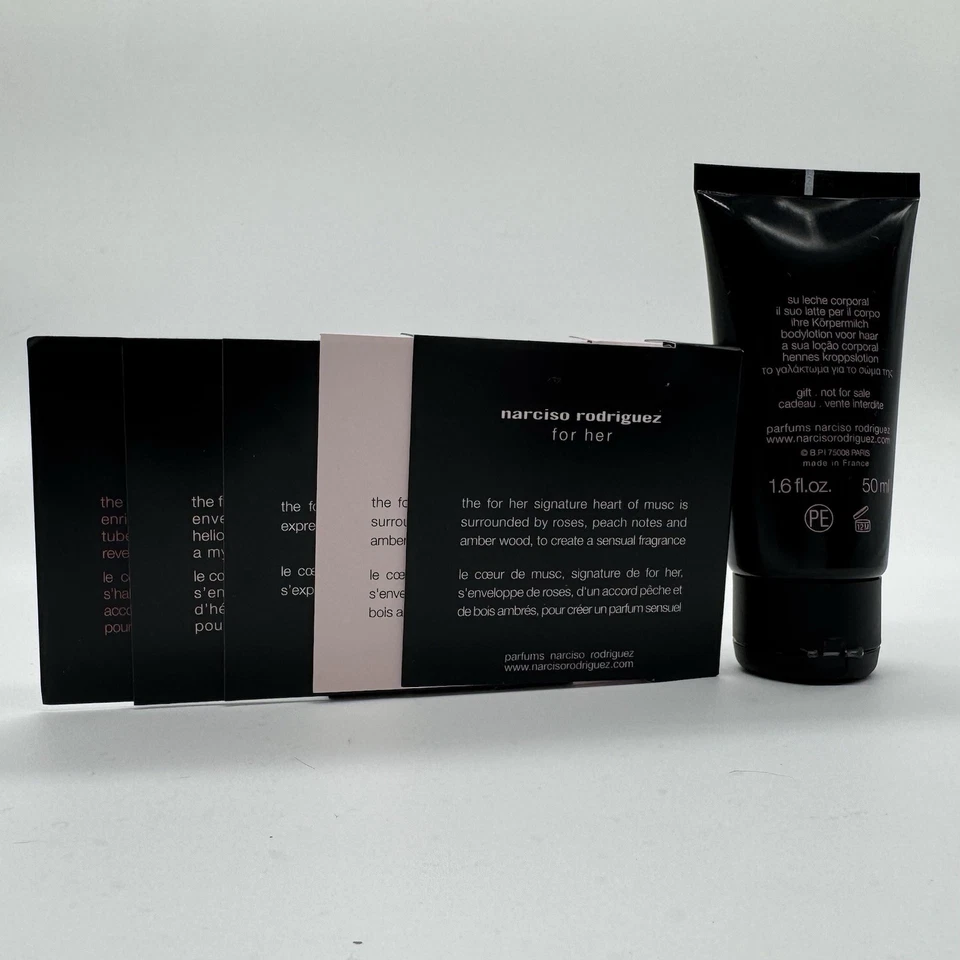 Narciso Rodriguez Para Ella Loción Corporal Perfumada + 5 Para Ella Muestras EDP Totalmente Nuevo Foto 2 de 2