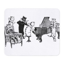 CafePress Cat Music Non-slip Rubber Mousepad, Gaming Mouse Pad 545518295 