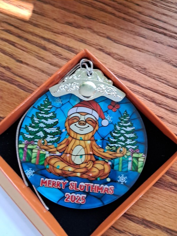 Sloth Ornament Christmas Ornament Stainless Glass