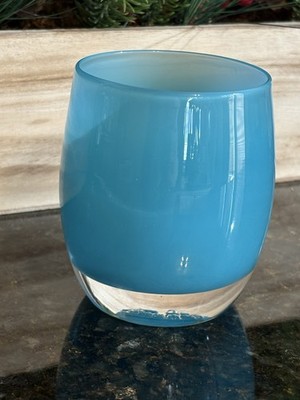 Glassybaby Turquoise Blue Cabo Pre-Triskelion Votive Candle Holder No Chips