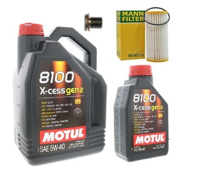 OIL CHANGE KIT ; MOTUL, MANN OE FILTER  For VW 1.8 Gen3 SPEC 502 OEM