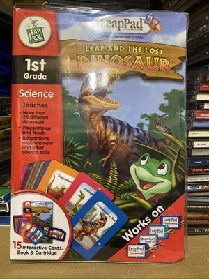 LeapPad Leap & the Lost Dinosaur 1st Grade Science Book Cartridge 11/15 Cards CA