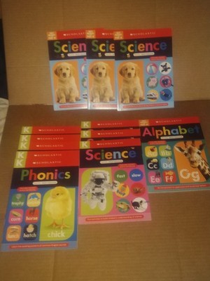 Scholastic K & Pre K SCIENCE Alphabet Phonics Skills Workbooks Lot Of 12 Books