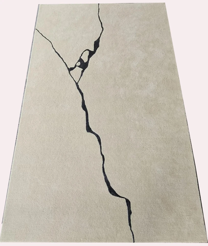 Alfombra blanca gris 9X12 alfombras de dormitorio 10X14 alfombra contemporánea alfombra acolchada 6x9. Foto 2 de 4