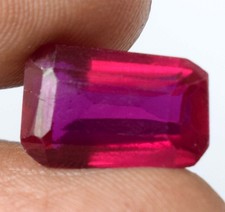Birthday Sale Natural Red Sapphire 5.35 Ct Emerald Cut Gemstone Certified E14082
