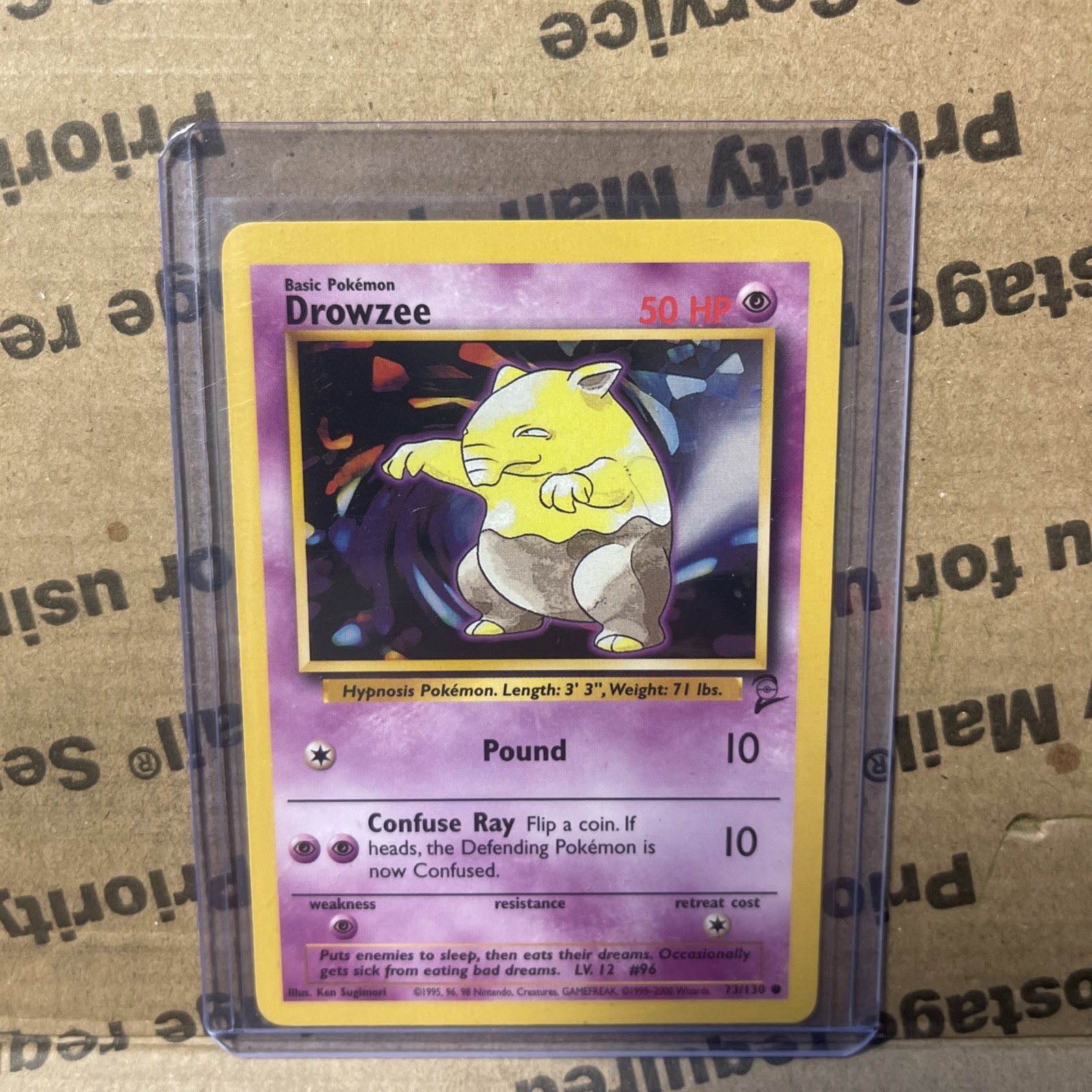 DROWZEE - 73/130 - Base Set 2 - Pokemon Card - NM