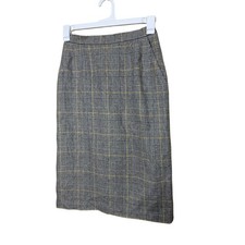 Vintage Evan Picone Plaid Pencil Skirt Size 10 Wool Blend