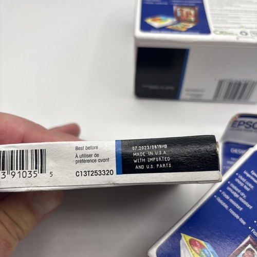 07/2023 New In Box 4 Genuine EPSON 252 252XL Ink WF 7610 7620 7110 3620 3640 - 第 3/3 張圖片