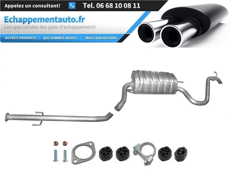 Échappement Kia Cee'd 1.6 2.0 CRDi 2006-2009 tube silencieux en acier aluminisé