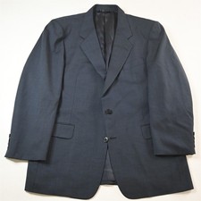 Gieves Hawks Savile Row 43R Blue Birdseye 100% Wool Blazer Jacket Sport Coat