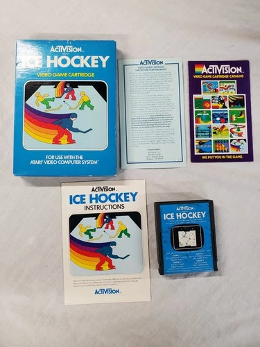 Ice Hockey ( Atari 2600, Activision ) Complete In Box CIB Tested (D027)