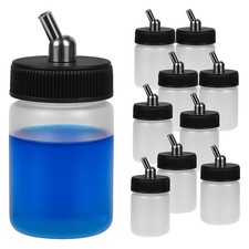 New 10PCS Dual Action Airbrush Plastic Bottle Jar 22CC / Standard Suction Lid...