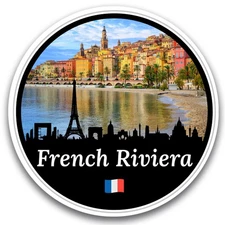 Magnet Me Up French Riviera Fridge Magnet - 5" Round - Travel Gift, Made in USA