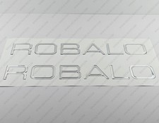 ROBALO BOAT LOGO CHROME RAISED DOMED 3D DECAL...