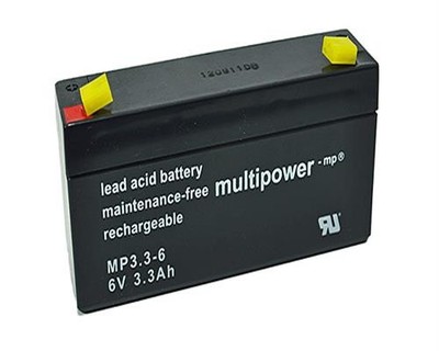 Multipower Blei Gel Akku, Accu Batterie 6V / 3,3 Ah