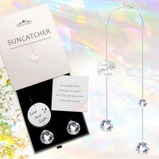 Premium Crystal Suncatcher Rainbow Maker for Windows, Large Hanging Prism Create