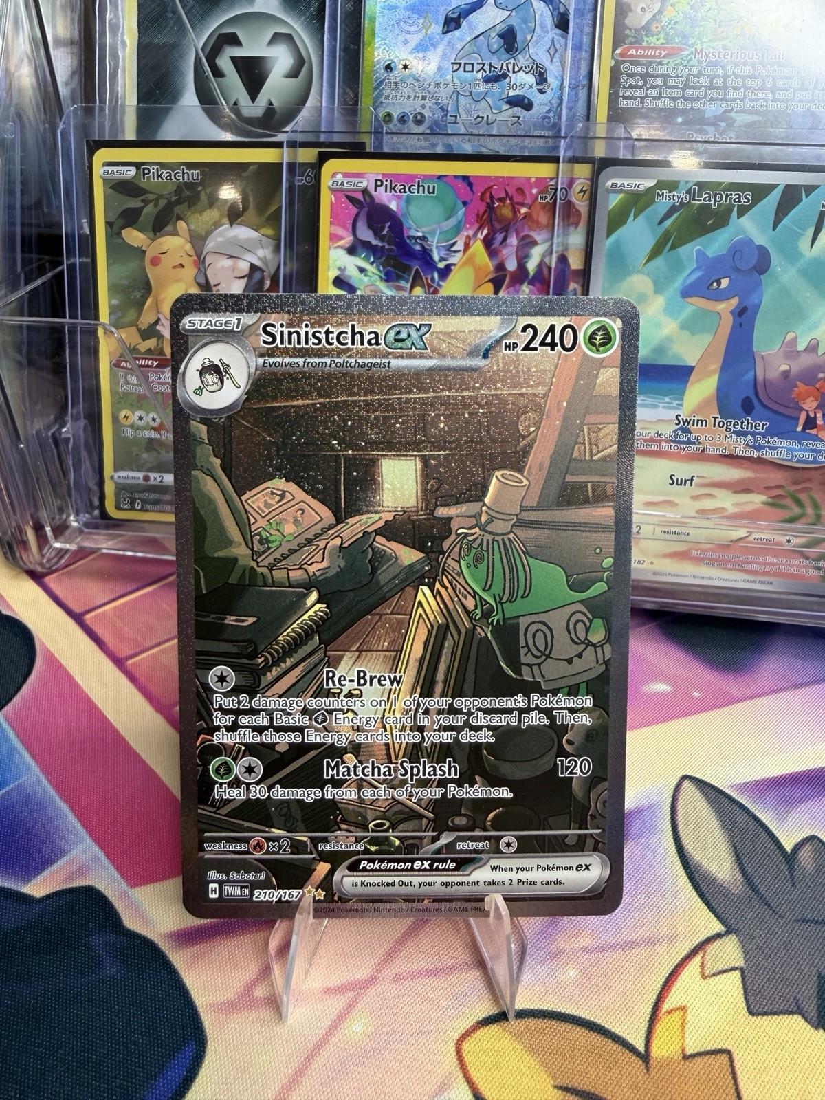 POKEMON SINISTCHA EX SIR 210/167 SV06 TWILIGHT MASQUERADE HOLO MINT