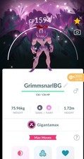 Pok mon GO TRADE  Shiny Gigantamax Grimmsnarl   Special Background