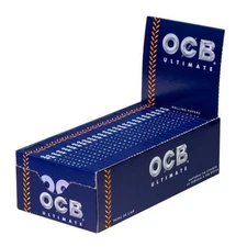 OCB Ultimate – Single Wide Rolling Papers (Box of 25 Packs)