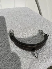 NEW LEATHER CURB STRAP DARK OILED