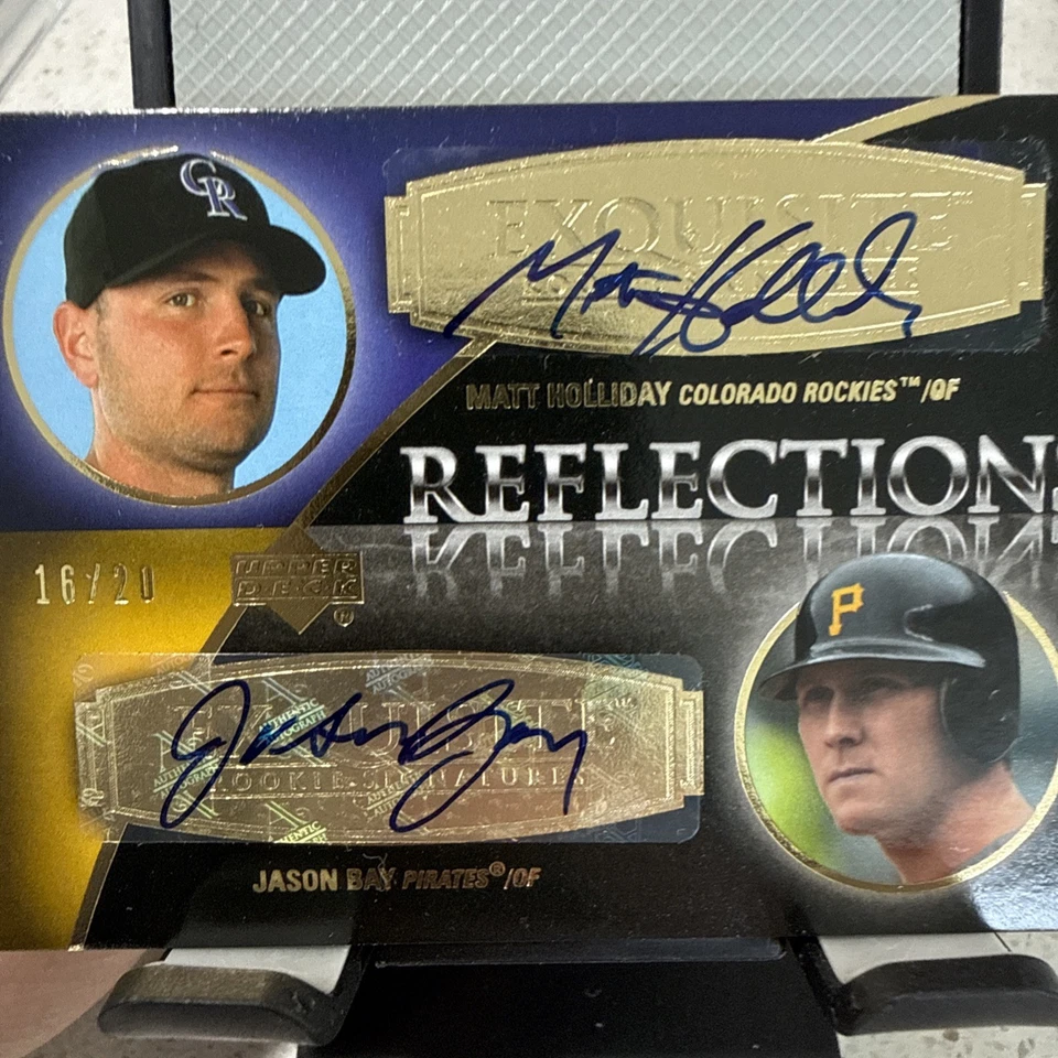 Upper Deck Reflections 2007 Matt Holliday/Jason Bay Autos/20 Rockies-Pirates Foto 3 de 4