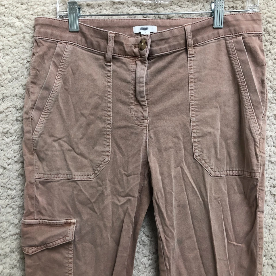 Pantalones J Jill 10 Adultos Beige Utilidad Cónicos Carga Tobillo Elastizados Informales Para Mujer Foto 2 de 4